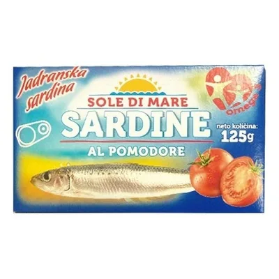 Sardina Paradajz Sos125g Sole Di Ma 125 g