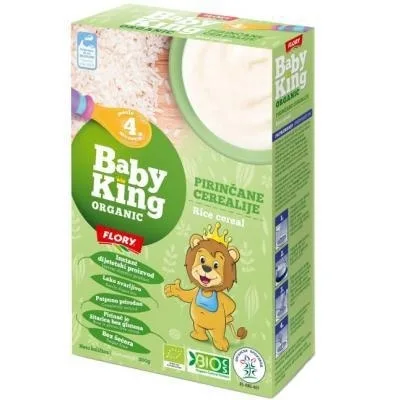 Ceralije Baby King Ovseno-Pirinčane Sa Mlekom Bananom I Jabukom Organic Flory 200 g