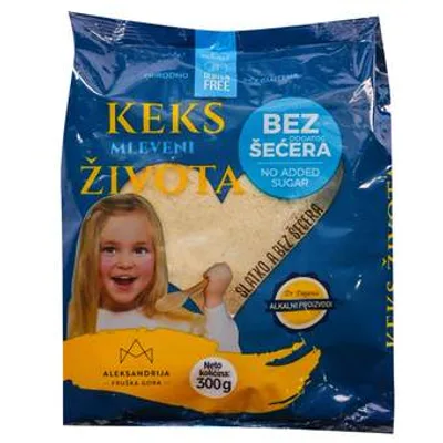 Keks Bez Glutena Mleveni Aleksandrija Bez Šećera 300 g