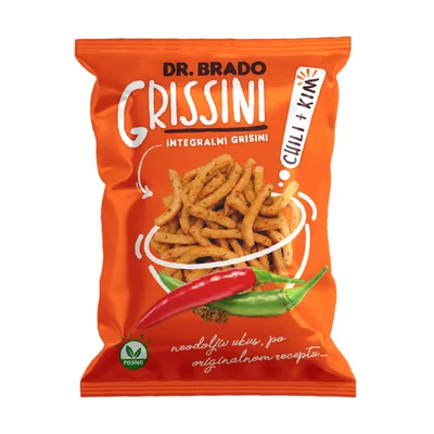 Dr.Brado Integralni Grisinie Chili Kim 70 g