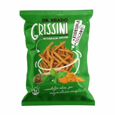 Grisini Integralni Kurkuma Origano 70 g