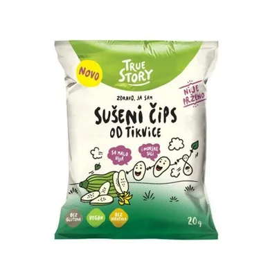 Čips Sušeni Od Tikvice True Sto 20 g