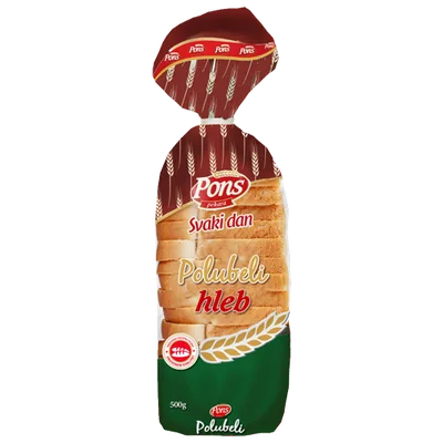 Hleb Polubeli Rezani Pons 500 g