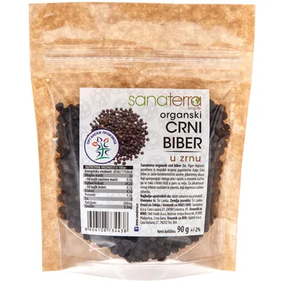Biber Crni Org U Zrnu Sanaterra 90 g