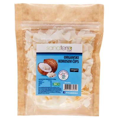 Čips Kokosov Organski Sanaterra 50 g