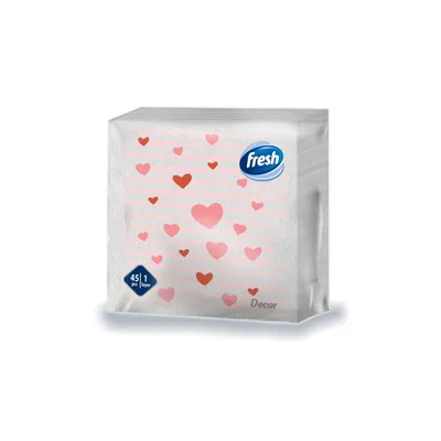 Salveta Fresh Dekor Srca Piramida 72 Doo