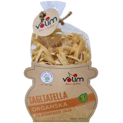 Volim Testenina Org Jaja Tagliat Vol 250 g
