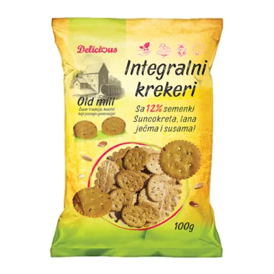 Delicious Integralni Krekeri Sa Susamom 100 g