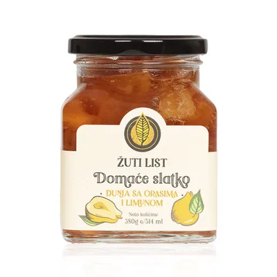Slatko Domaće Od Dunja Sa Orasima Žuti List 380 g