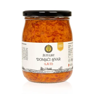 Ajvar Domaći Ljuti Žuti List 550 g