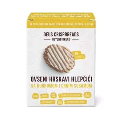 Hleb Hrskavi Ovseni Sa Kurkumom I Crnim Susamom Deus 150 g