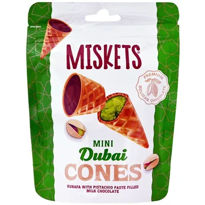 Korneti Punjeni Dubai Cokoladom Miskets 50 g