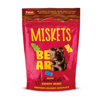 Zele Bombone Prelivene Secerom I Mlecnom Cokoladom Miskets 120 g
