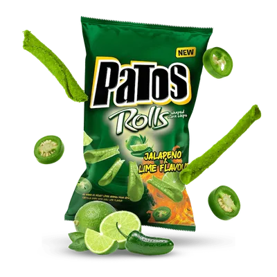 Čips Patos Rolls Jalapeno Lime 90 g