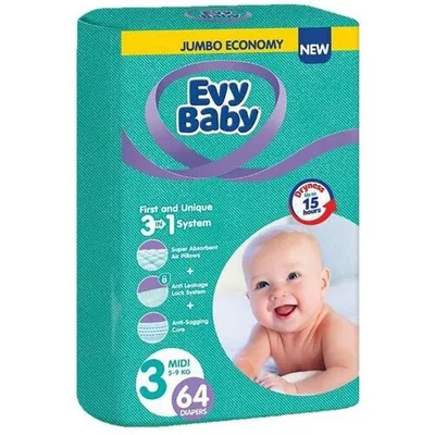 Pelene Evy Baby Jumbo 3 3u1 Midi 5 9 kg