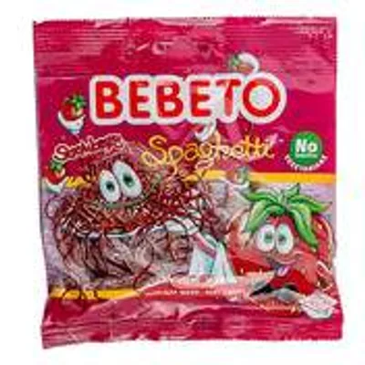 Bombon Gumena Bebeto Spageti Jagoda 80 g