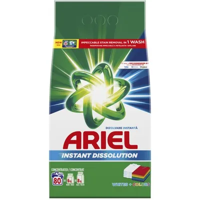 Ariel Det Whites&colors 80pr 6 kg
