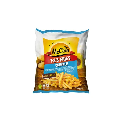 Pomfrit 123 Fries Crinkle Mcca 750 g