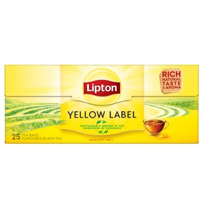 Lipton Čaj Crni Ywllow Label 25 K