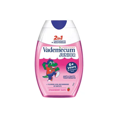 Pasta Za Zube Vademecum 2u1 Junior Pink 6 Strawberry 75 ml