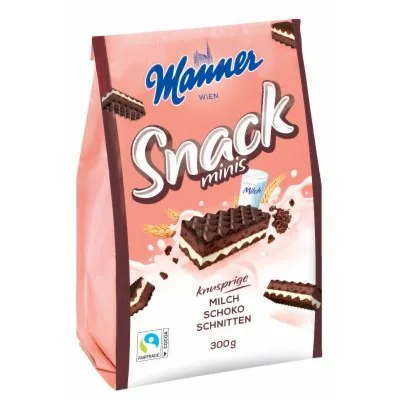 Napolitanke Mini Mleko&čokolada Manner 300 g