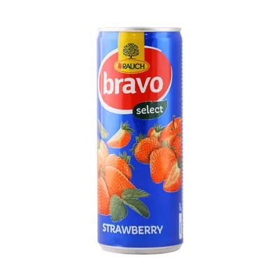 Voćni Napitak Bravo Jagoda Limenka 250 ml