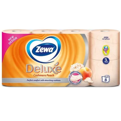 Toal.Papir Zewa Deluxe Peach 3-Sl