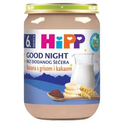 HiPP Kasica L.Noc Banana/Griz/Kakao Hip 190 g