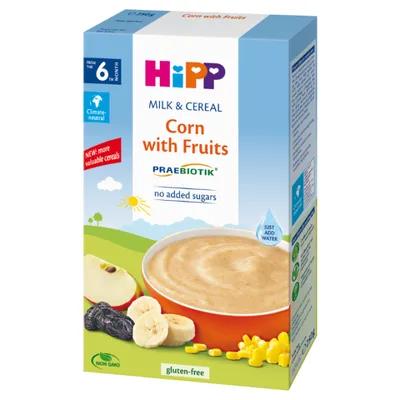 HiPP Kaša Ins Ml Kukuruz I Voće Hip 250 g